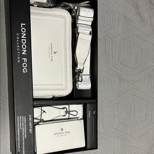 London Fog Cream Crossbody Bag Set